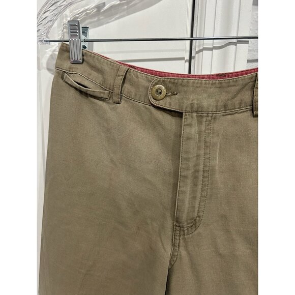 Sigrid Olsen So Blue Womens Khaki Cropped Pants Size S - Picture 4 of 8
